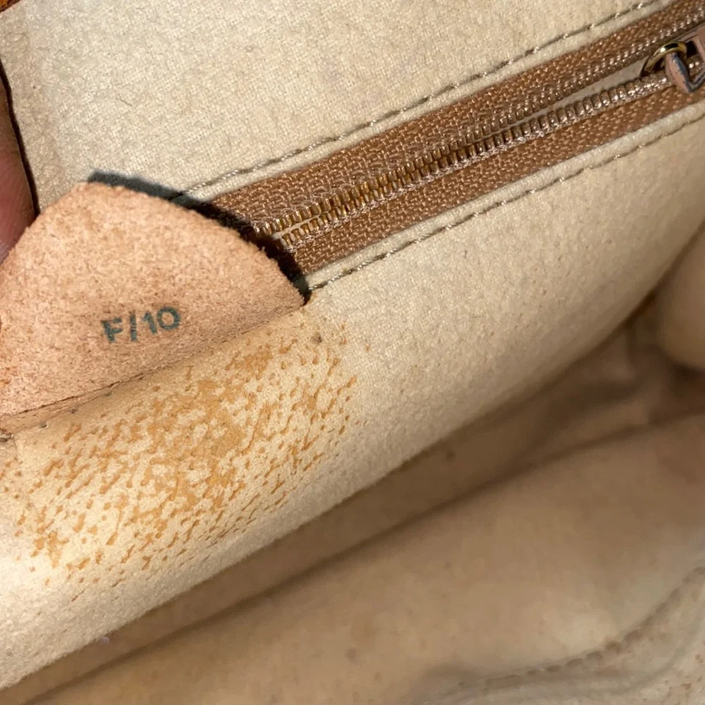 Celine Tan and Brown Chain Shoulder Bag - Picture 6 of 10